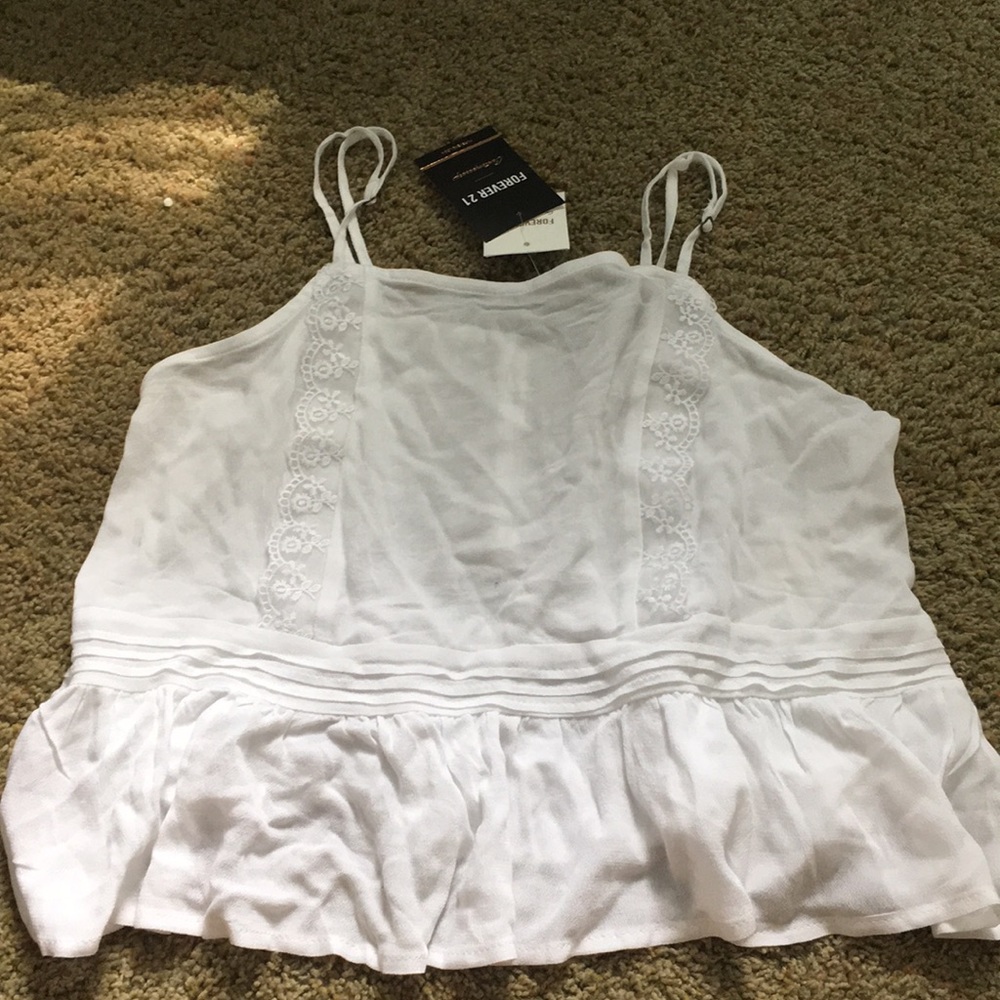 White woven cami top